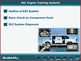 SUBARU EGI Rngine Training material CD-ROM画面